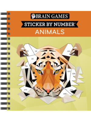 Brain Games - Sticker by Number: Animals - 2 Books in 1 (42 Images to Sticker) - Boganto