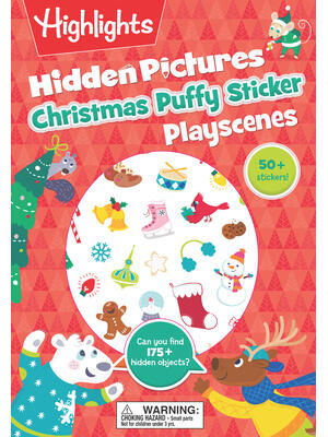 Christmas Hidden Pictures Puffy Sticker Playscenes - Boganto