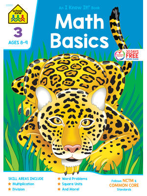 School Zone Math Basics Grade 3 Workbook - Boganto