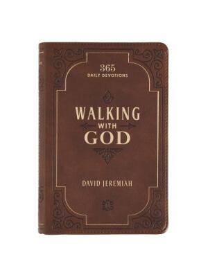 Walking with God Devotional - Brown Faux Leather Daily Devotional for Men & Women 365 Daily Devotions - Boganto