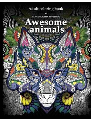 Adult Coloring Book: Awesome animals - Boganto