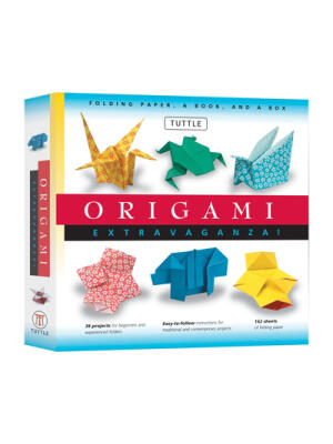 Origami Extravaganza! Folding Paper, a Book, and a Box : Origami Kit Includes Origami Book, 38 Fun Projects and 162 Origami Papers: Great for Both Kids and Adults - Boganto