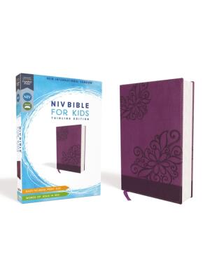 Niv, Bible for Kids, Leathersoft, Purple, Red Letter, Comfort Print: Thinline Edition - Boganto