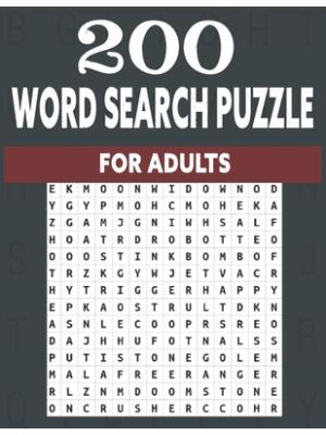 200 word search puzzle for adults : An Word Search Puzzles for adults- Fun Word Search Puzzles With Answers in the End - Sight Words - Boganto