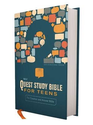 Niv, Quest Study Bible for Teens, Hardcover, Navy, Comfort Print : The Question and Answer Bible - Boganto