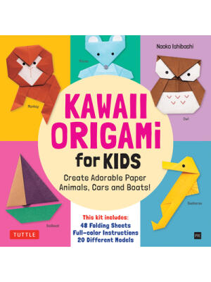 Kawaii Origami for Kids Kit: Create Adorable Paper Animals, Cars and Boats! (Includes 48 Folding Sheets and Full-Color Instructions) - Boganto