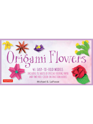 Origami Flowers Kit : 41 Easy-To-Fold Models - Includes 98 Sheets of Special Origami Paper (Kit with Two Origami Books of 41 Projects) Great for Kids and Adults! - Boganto