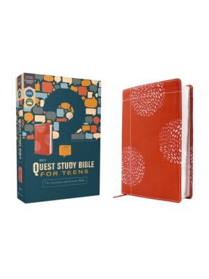 Niv, Quest Study Bible for Teens, Leathersoft, Coral, Comfort Print : The Question and Answer Bible - Boganto