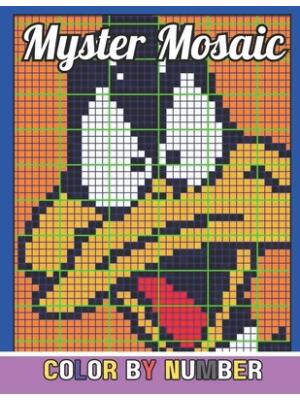 Mystery Mosaic Color By Number : New 50 Page Pixel Art Color By Number Coloring Book for Adults and Kids, Beautiful & Dazzling Color Quest Challenges .. (Large Print Color By Number ) - Boganto