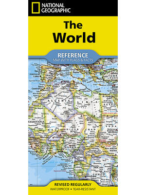 National Geographic World Map (Folded with Flags and Facts) - Boganto