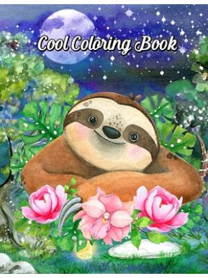 Cool Coloring Book : Stress-Relieving Animal Designs and Patterns, Fun Early Learning for Kids Ages 3-6, 4-8 - Boganto