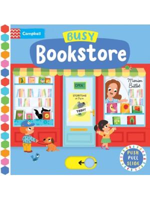Busy Bookstore : Push, Pull, Slide - Boganto